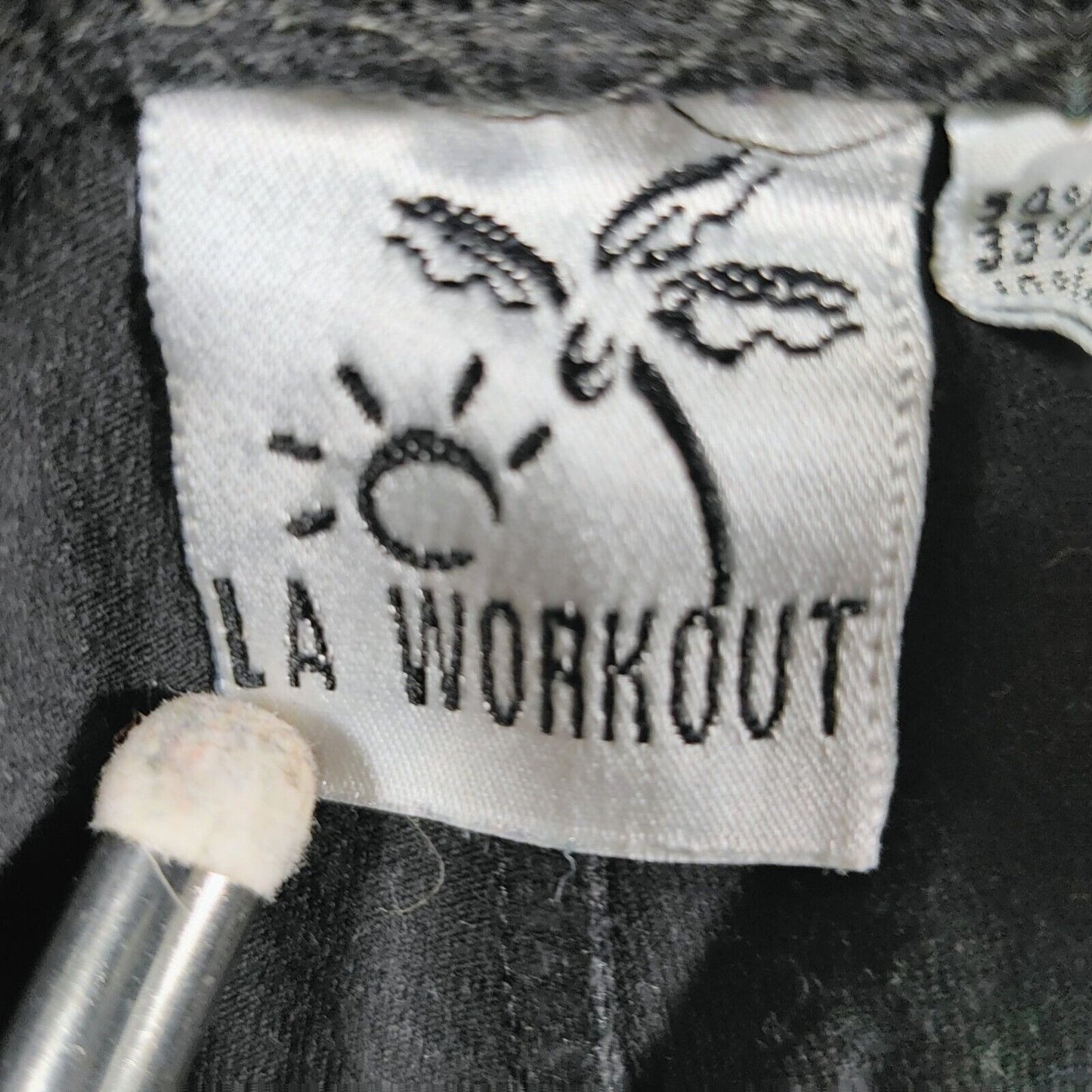 Vintage 1980s LA Workout Black Lace Side Panel Spandex Exercise Shorts (M)