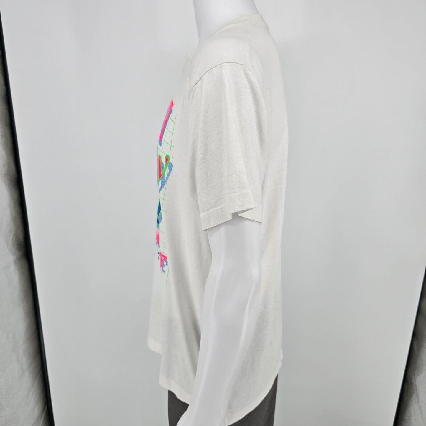 Vintage 1990 Vaporwave/Outrun "Ainsworth Fun Day" Iowa Graphic T-Shirt (L)
