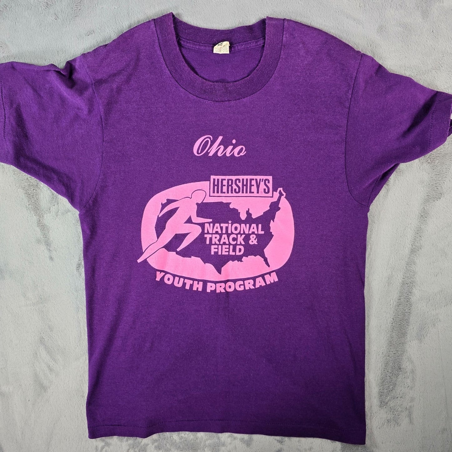 Vintage 1990 Screen Stars National Track & Field Youth Program Ohio T-Shirt (S)