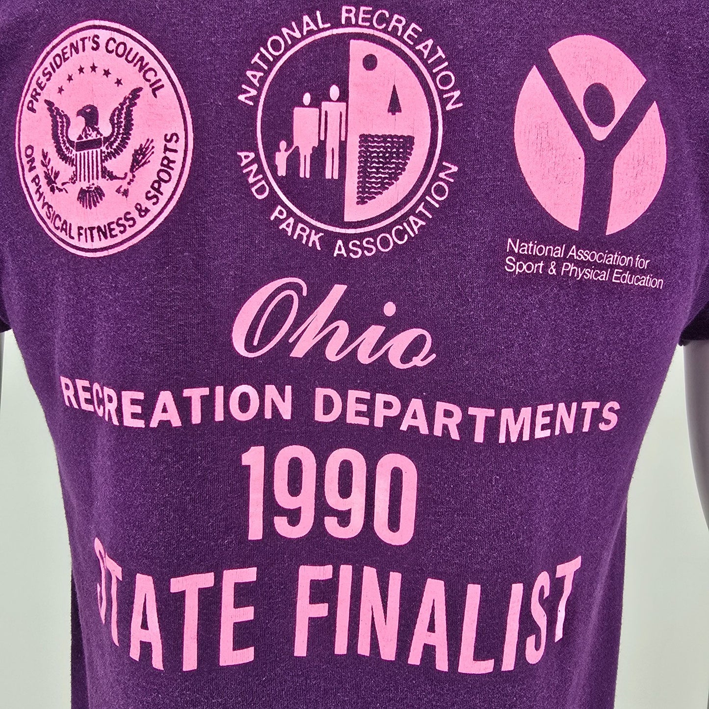 Vintage 1990 Screen Stars National Track & Field Youth Program Ohio T-Shirt (S)
