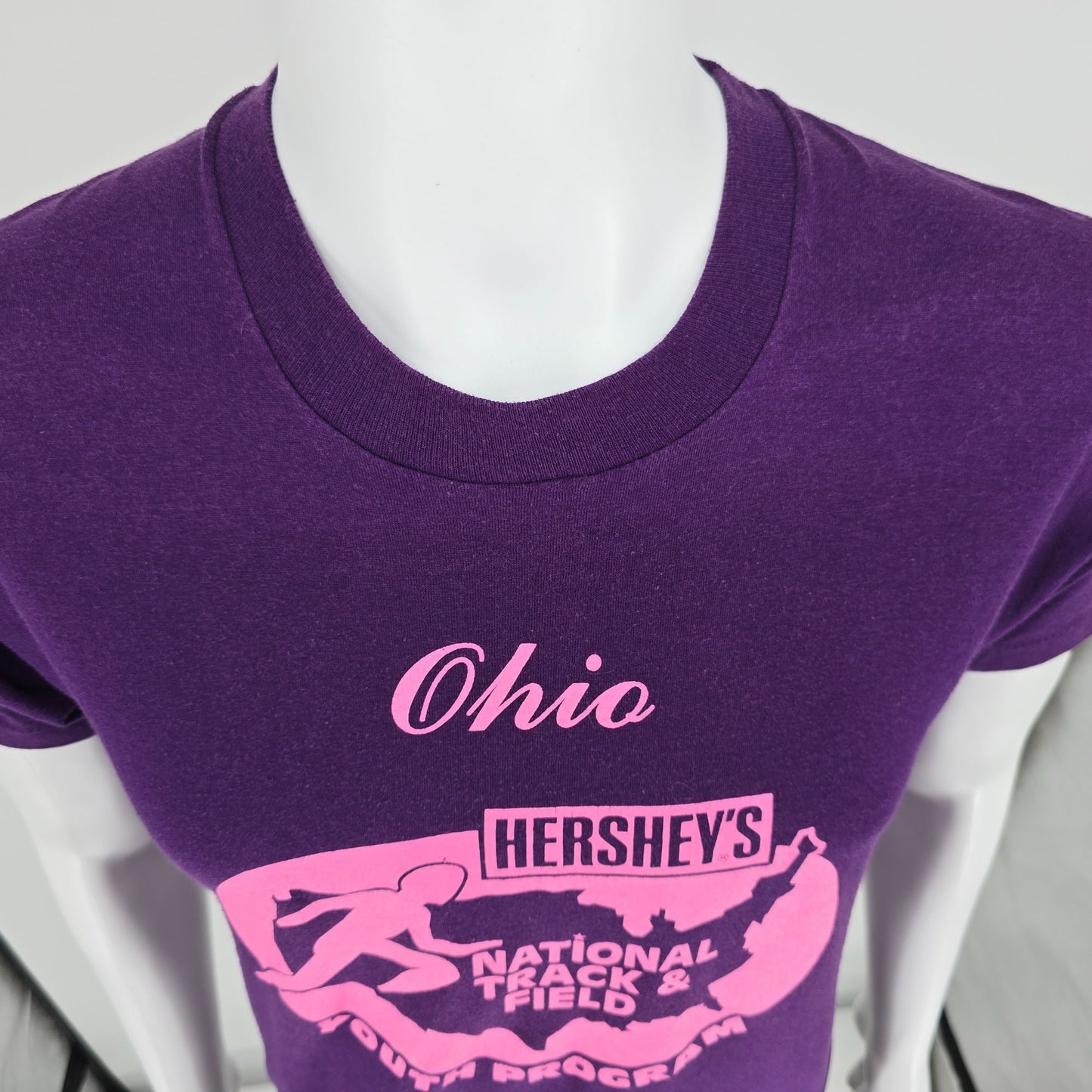 Vintage 1990 Screen Stars National Track & Field Youth Program Ohio T-Shirt (S)