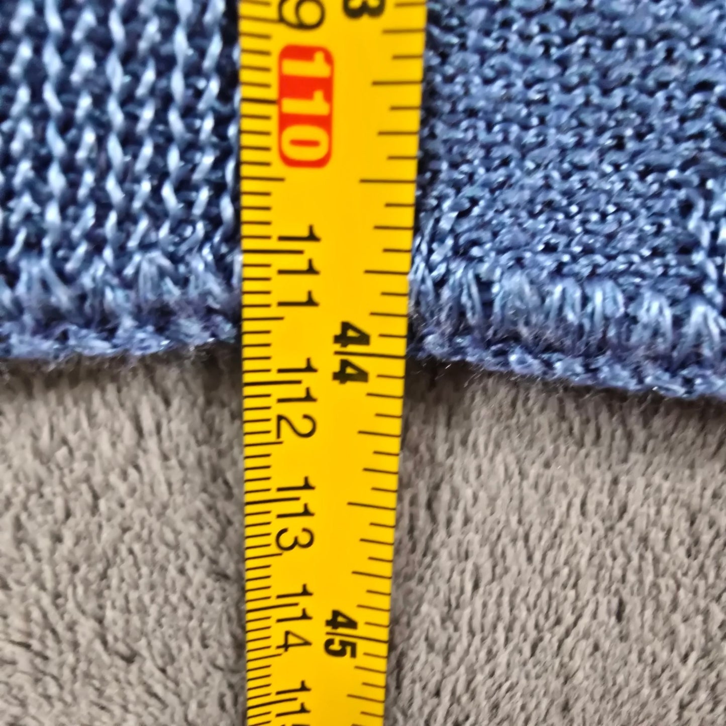 Vintage 1980s Schrader Knit Petites Blue Belted Long Sleeve Sweater Dress (M)