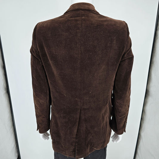 Vintage 1990s Espirit by Campus Brown Velvet Blazer Sport Coat (40L) *Fair/Good