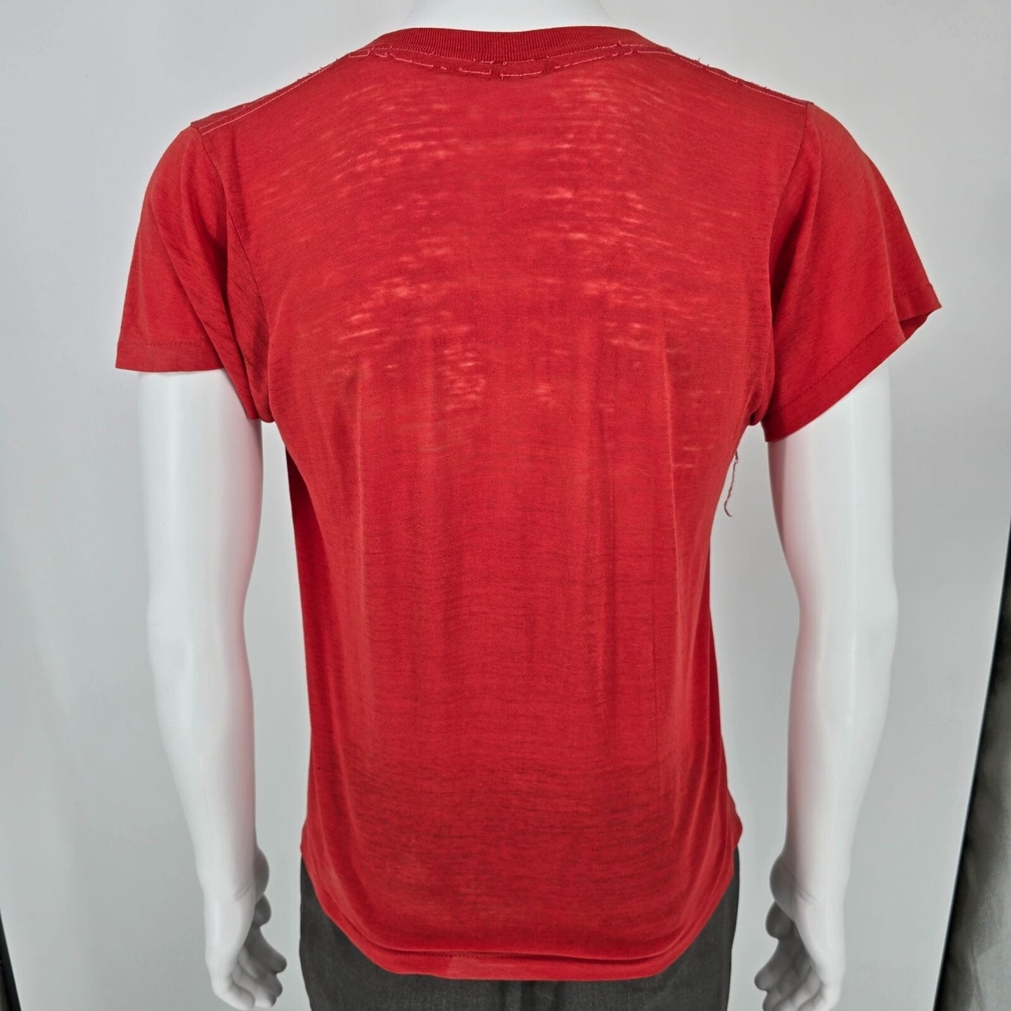 Thrashed 1970s Vintage L.V.F.D. "Over Da Hill Gang" Thin Firefighter T-Shirt (M)