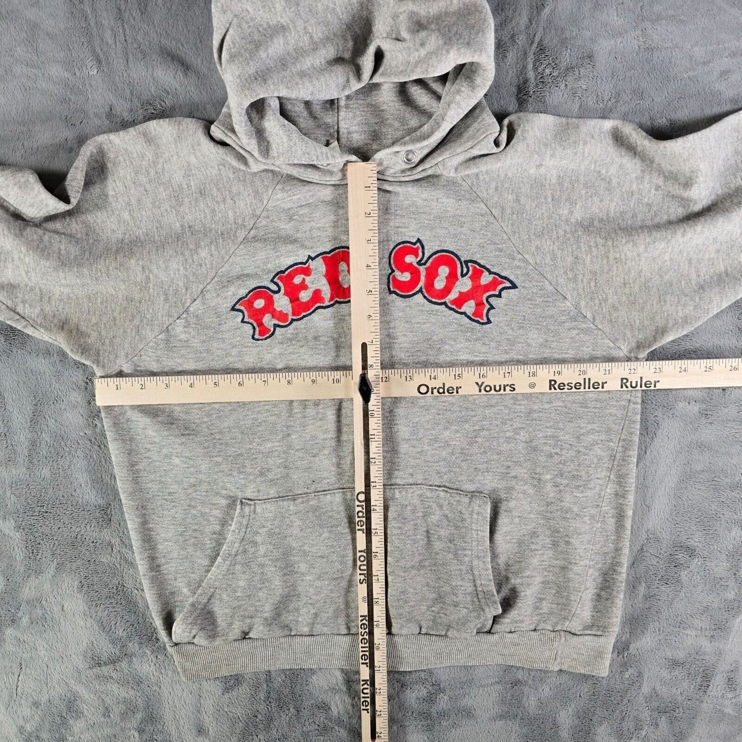 Vintage Distressed Early 1980s Cabot Knitting Mills Boston Red Sox Hoodie (M)