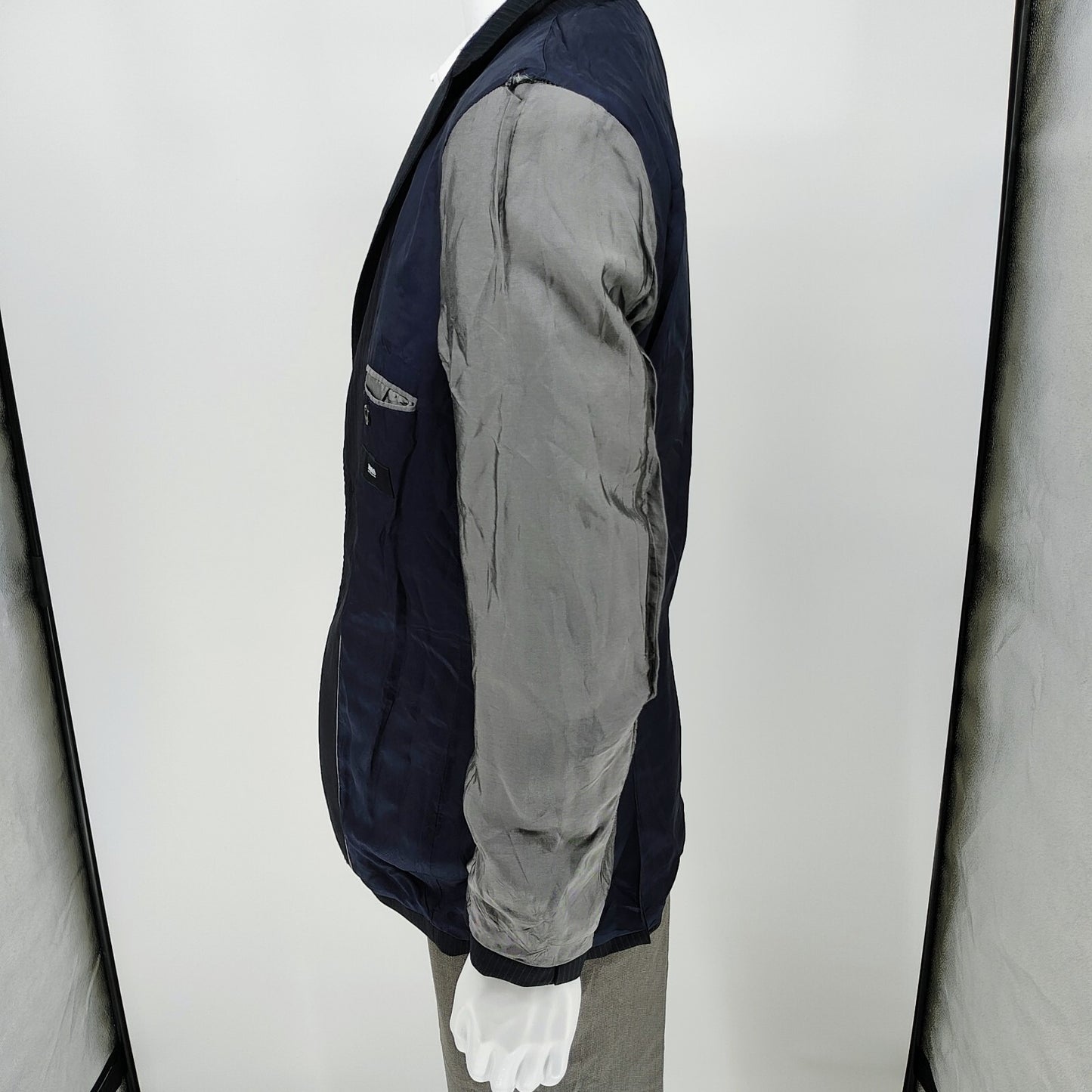 Boss Hugo Boss Black with Blue Chalk Stripes James4/Sharp6 Suit Jacket (38R)