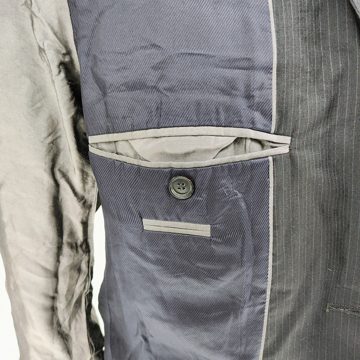 Boss Hugo Boss Black with Blue Chalk Stripes James4/Sharp6 Suit Jacket (38R)