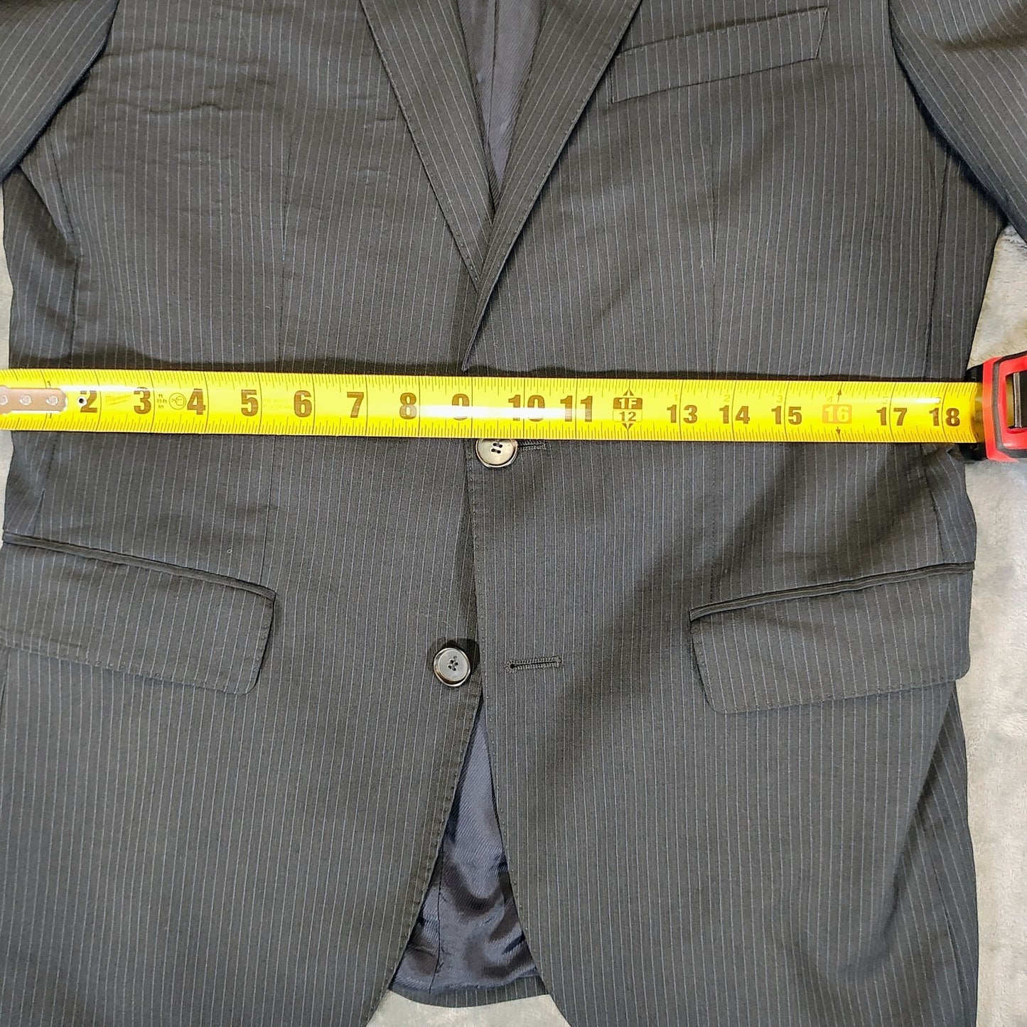 Boss Hugo Boss Black with Blue Chalk Stripes James4/Sharp6 Suit Jacket (38R)