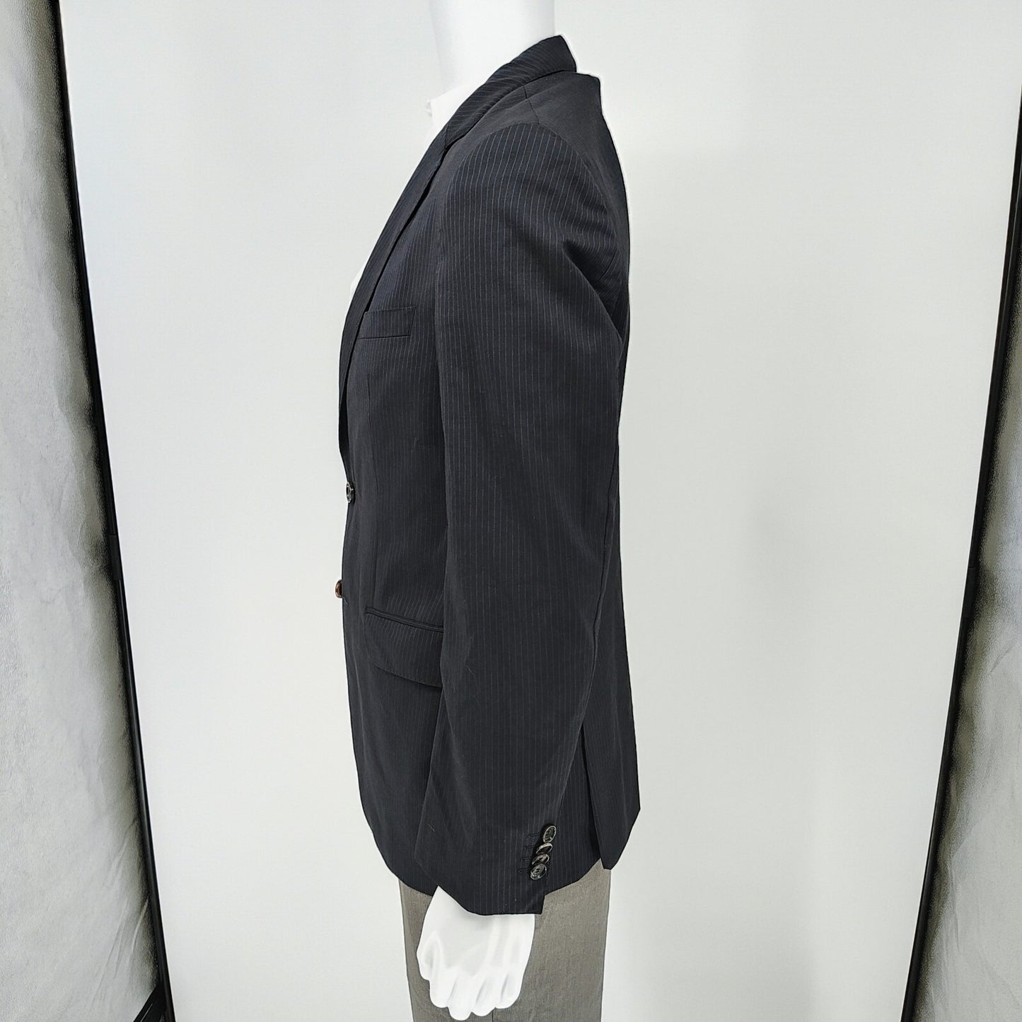Boss Hugo Boss Black with Blue Chalk Stripes James4/Sharp6 Suit Jacket (38R)