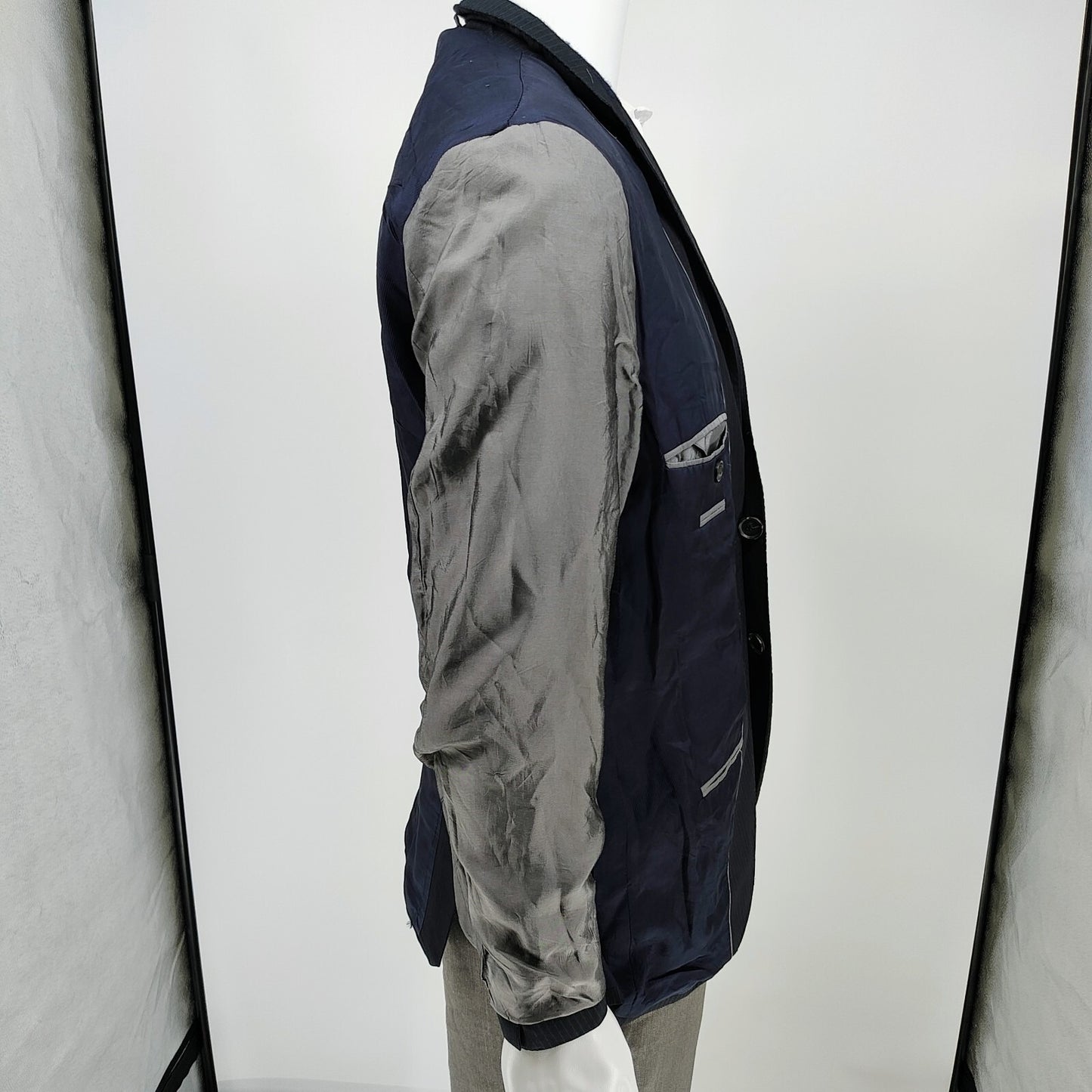 Boss Hugo Boss Black with Blue Chalk Stripes James4/Sharp6 Suit Jacket (38R)