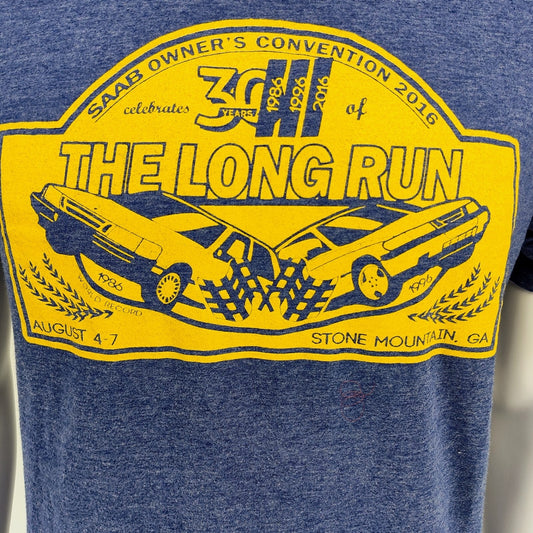Saab Owner's Convention 2016 Stone Mount, GA The Long Run Graphic T-Shirt (M)