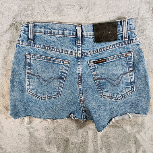 Harley-Davidson 2005 Womens DIY Cut Off Frayed Hem Denim Jean Shorts (Size 4P)
