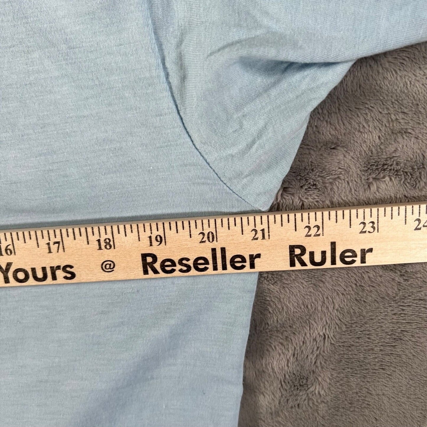 Vintage 1980s Hanes Light Blue Cotton/Poly ASL "Gisela" T-Shirt (Large)