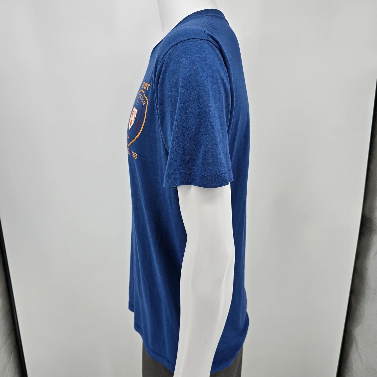 Vintage 1980s Blue Support Woodbridge New Jersey P.B.A. Local 38 T-Shirt (L)