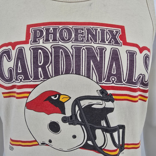 Vintage 1980s NFL Phoenix Cardinals Made in Arizona Helmet Logo Tank Top (M/L)