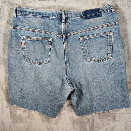 Vintage 1990s Men's Gitano Jeanswear Blue Denim Cutoff Jean Shorts (37" Waist)