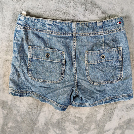 Tommy Hilfiger Jeans Y2K 2003 Women's Blue Jean Denim Shorts (Size 4) *Flawed