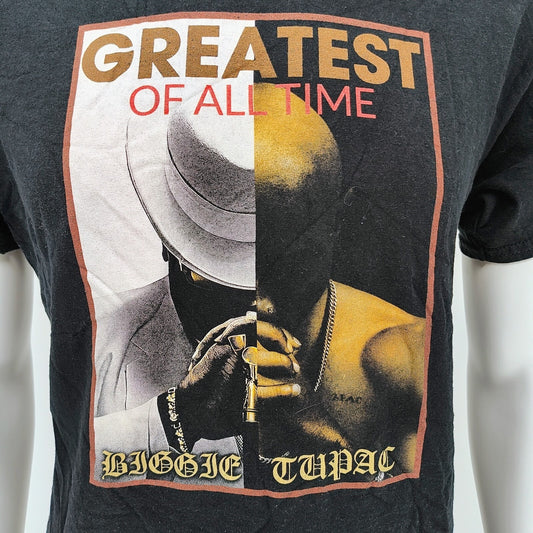 Greatest of All Time Biggie & Tupac Rap Graphic T-Shirt (Medium)