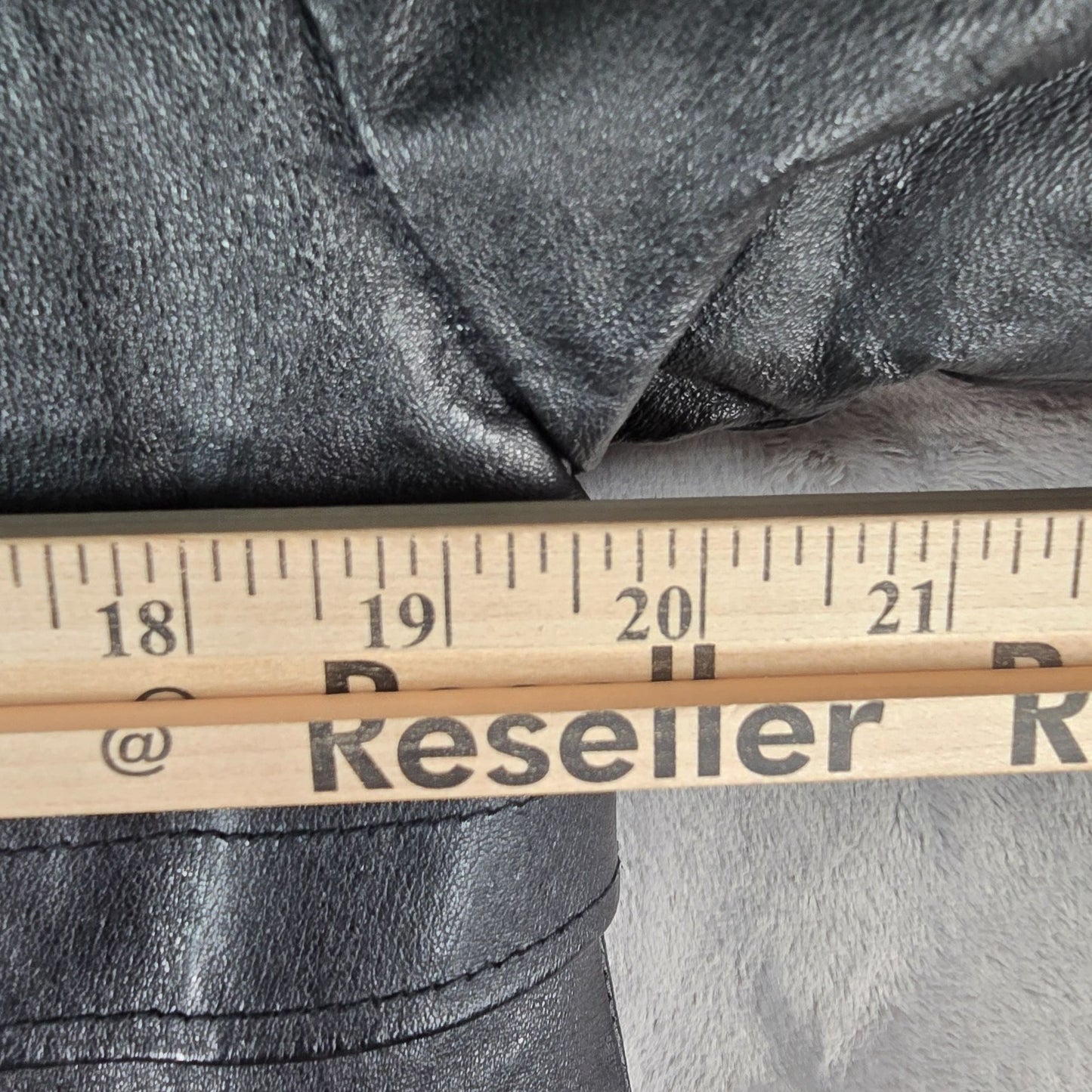 Vintage 1990s Leather Limited Thermolite Lined Black Car Coat (S) *Fair