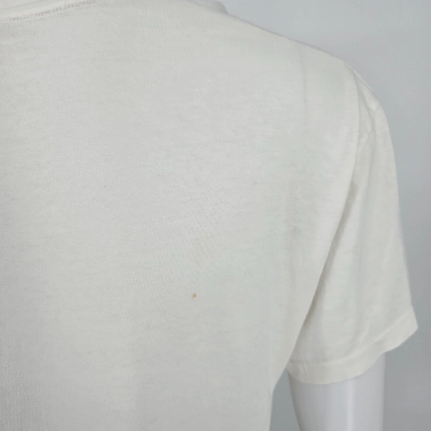 Vintage Y2K/Early 2000s Hanes Blank Single Stitch White Cotton T-Shirt (M/L)