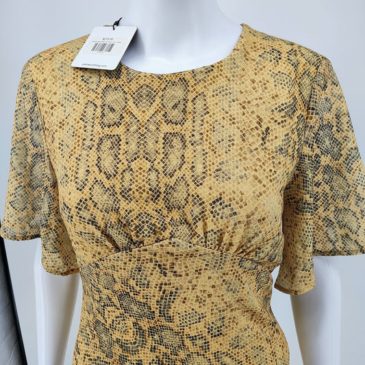 NWT Third Form Women's Yellow Animal Instincts Bias T-Shirt Dress (Size 2)