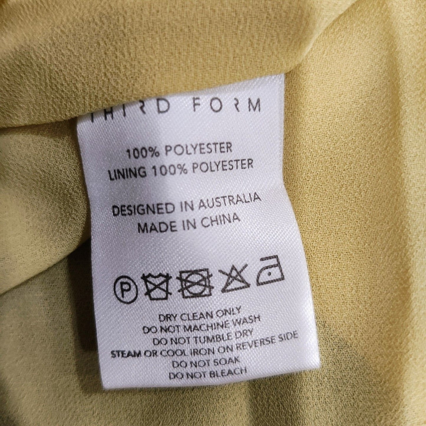 NWT Third Form Women's Yellow Animal Instincts Bias T-Shirt Dress (Size 2)