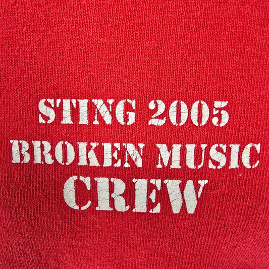 Vintage 2005 Anvil Sting Broken Music Tour Concert Crew Red T-Shirt (XL)