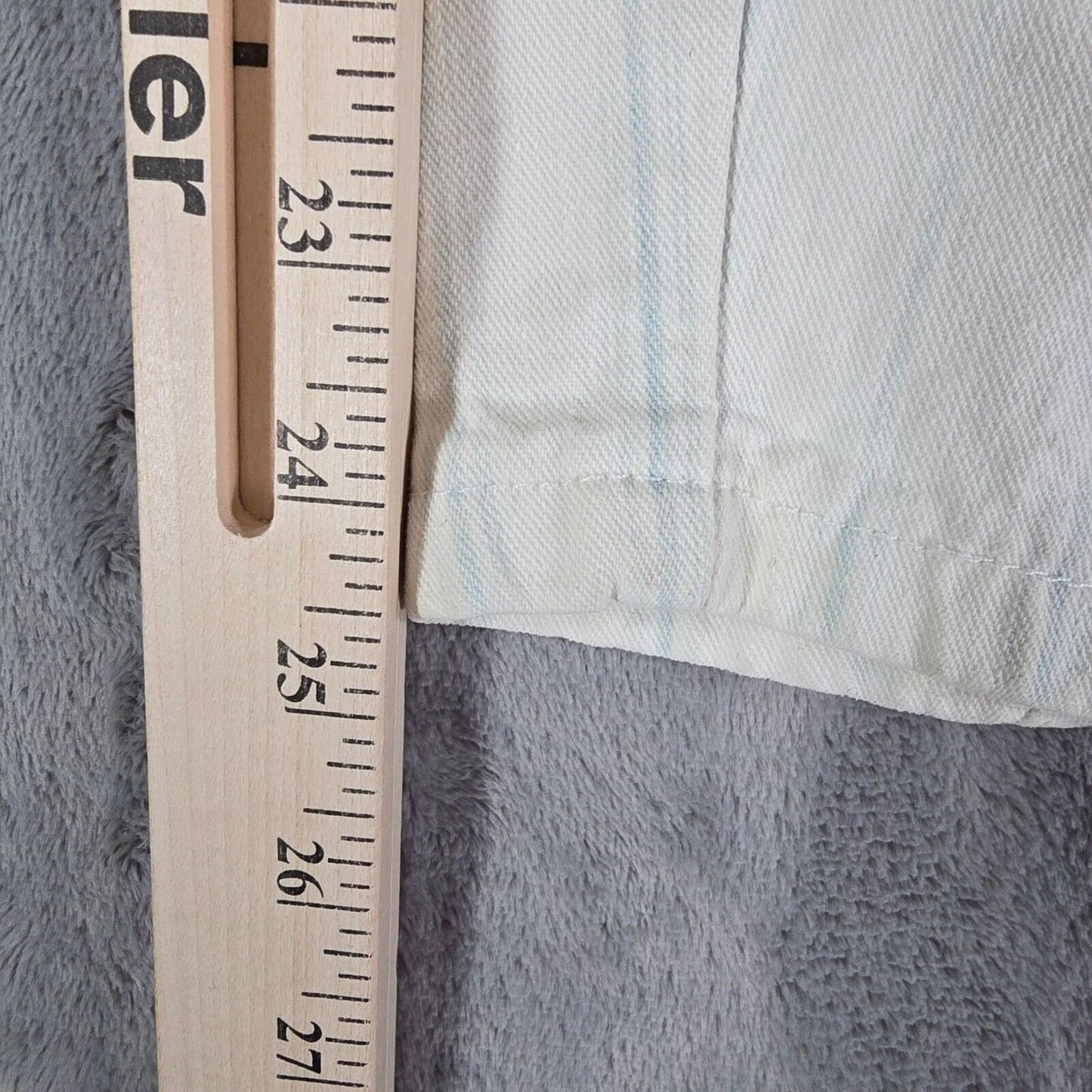 Vintage 1980s Distressed Lee "Puttering Around" Striped Golf Jeans (Juniors 13)