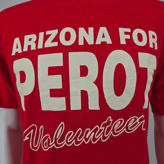 Vintage 1992 Arizona For Perot Volunteer Presidential Campaign T-Shirt (M/L)
