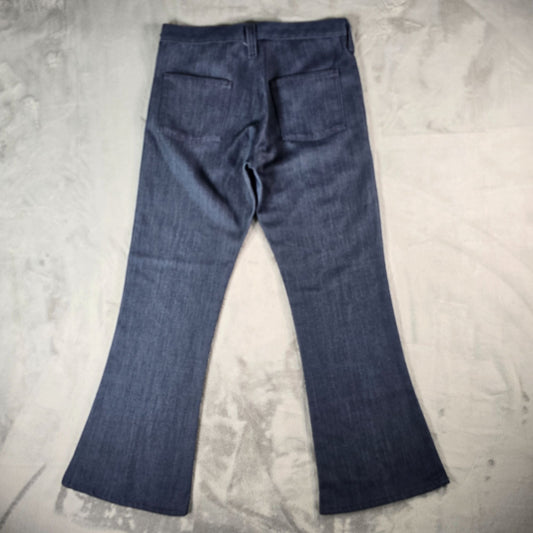 Vintage 1970s Sears Jean Joint Perma-Prest Denim Bell Bottom Jeans (32x30)
