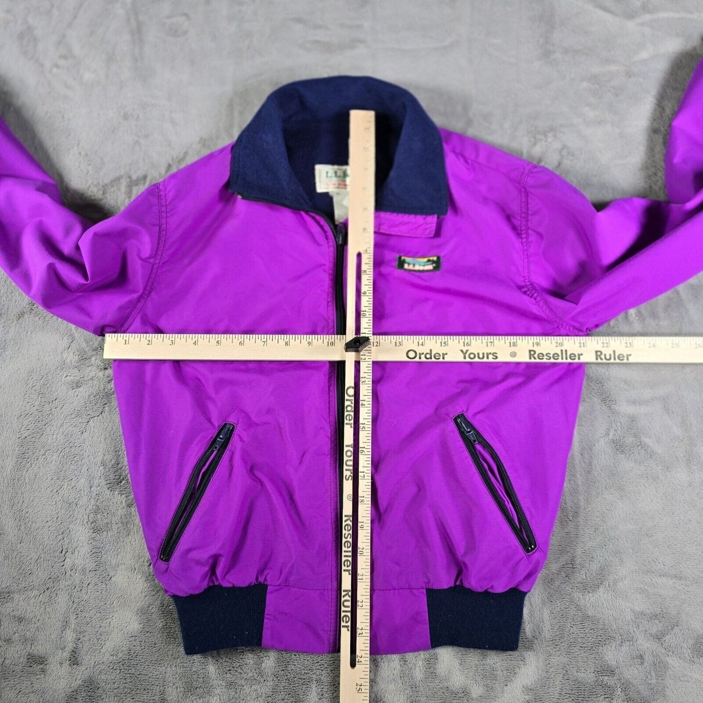 Vintage 1990s L.L. Bean Womens Purple Three-Season Jacket Fleece-Lined Jacket -L