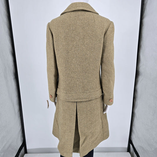 Vintage 1950s Women's "New Look" Fit-and-Flare Tweed Wool Princess Coat (S)