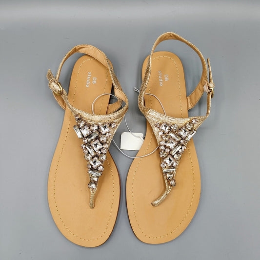 NWT Women's David's Bridal DB Studio Rose Gold Embellished Sandals (Size 9W)