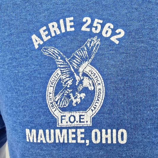 Vintage 1990s Fraternal Order of Eagles Aerie 2562 Maumee OH Pocket T-Shirt (L)