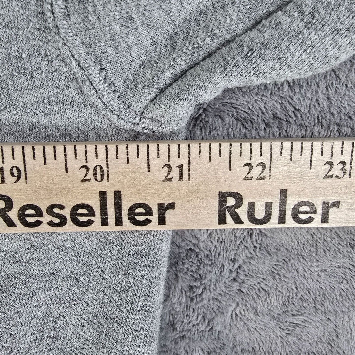 Distressed Vintage Y2K Jerzees Gray Terry-Lined Full-Zip Hooded Sweatshirt (M)