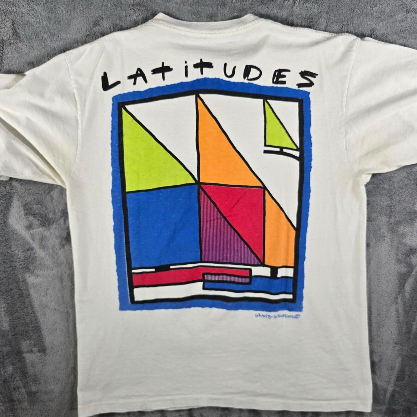 Vintage 1990s Have a Latitude Problem Try Cooper Island, BVI Graphic T-Shirt (L)
