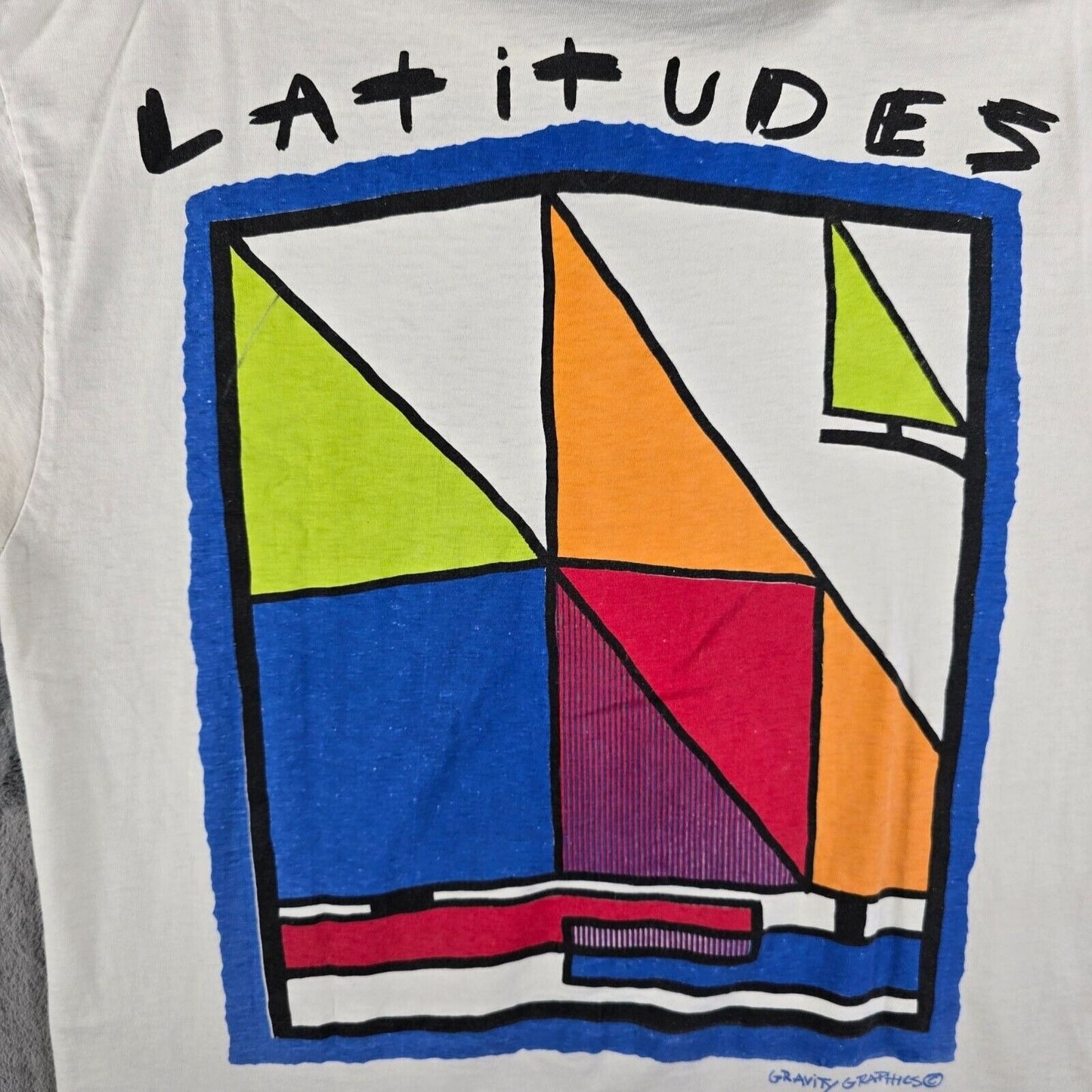 Vintage 1990s Have a Latitude Problem Try Cooper Island, BVI Graphic T-Shirt (L)