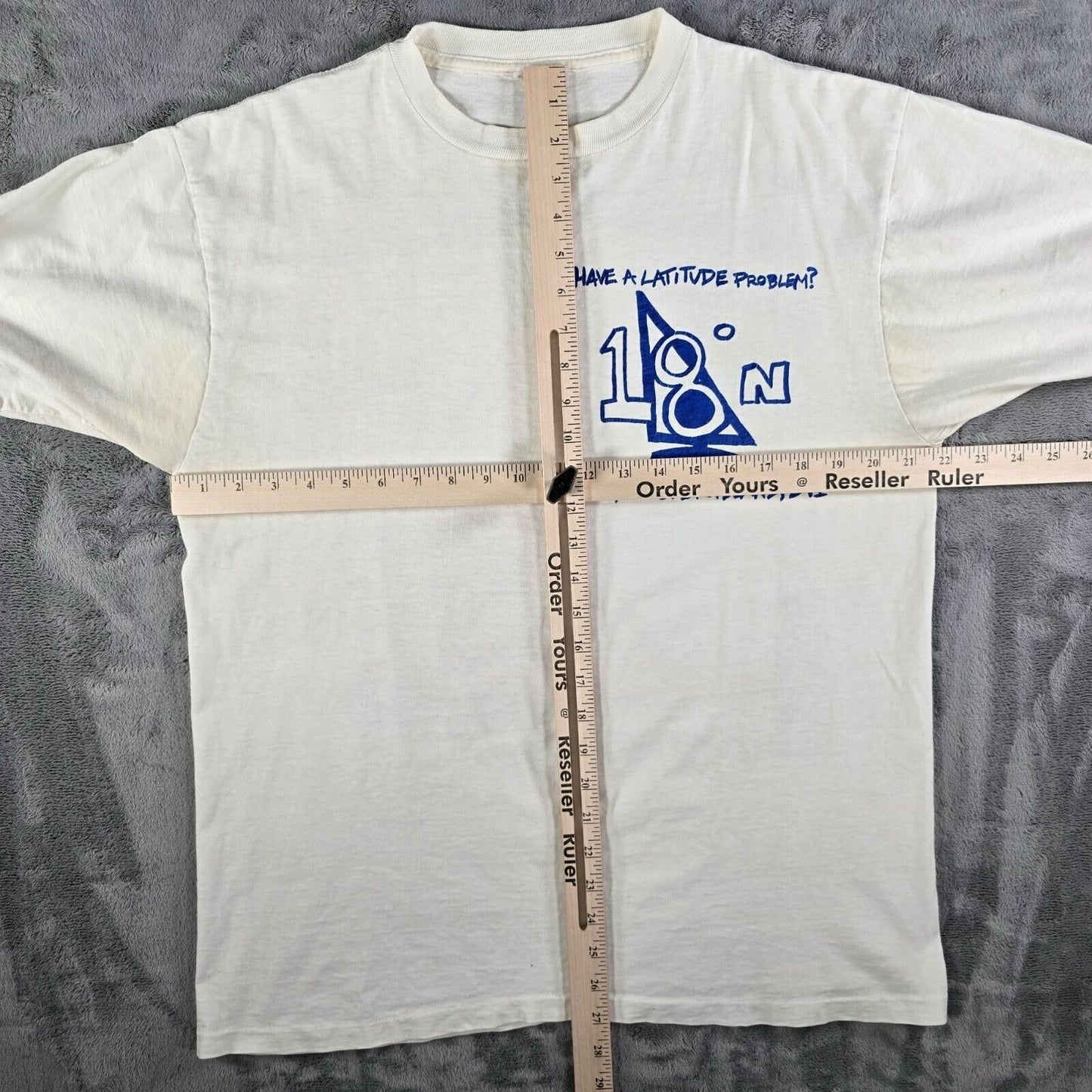 Vintage 1990s Have a Latitude Problem Try Cooper Island, BVI Graphic T-Shirt (L)