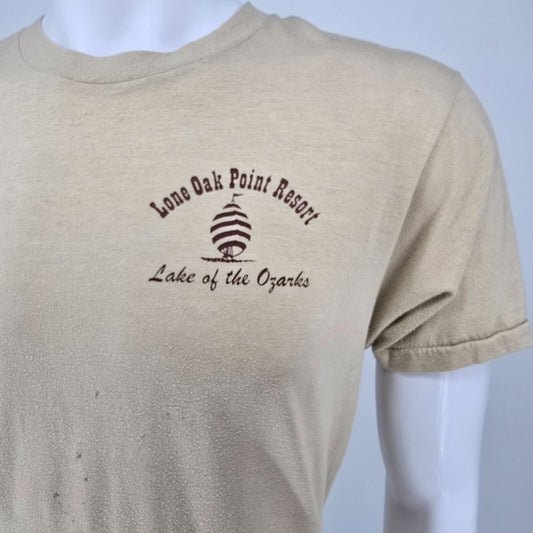 Vintage 1980s Lone Oak Point Resort Lake of the Ozarks Souvenir T-Shirt (S/M)