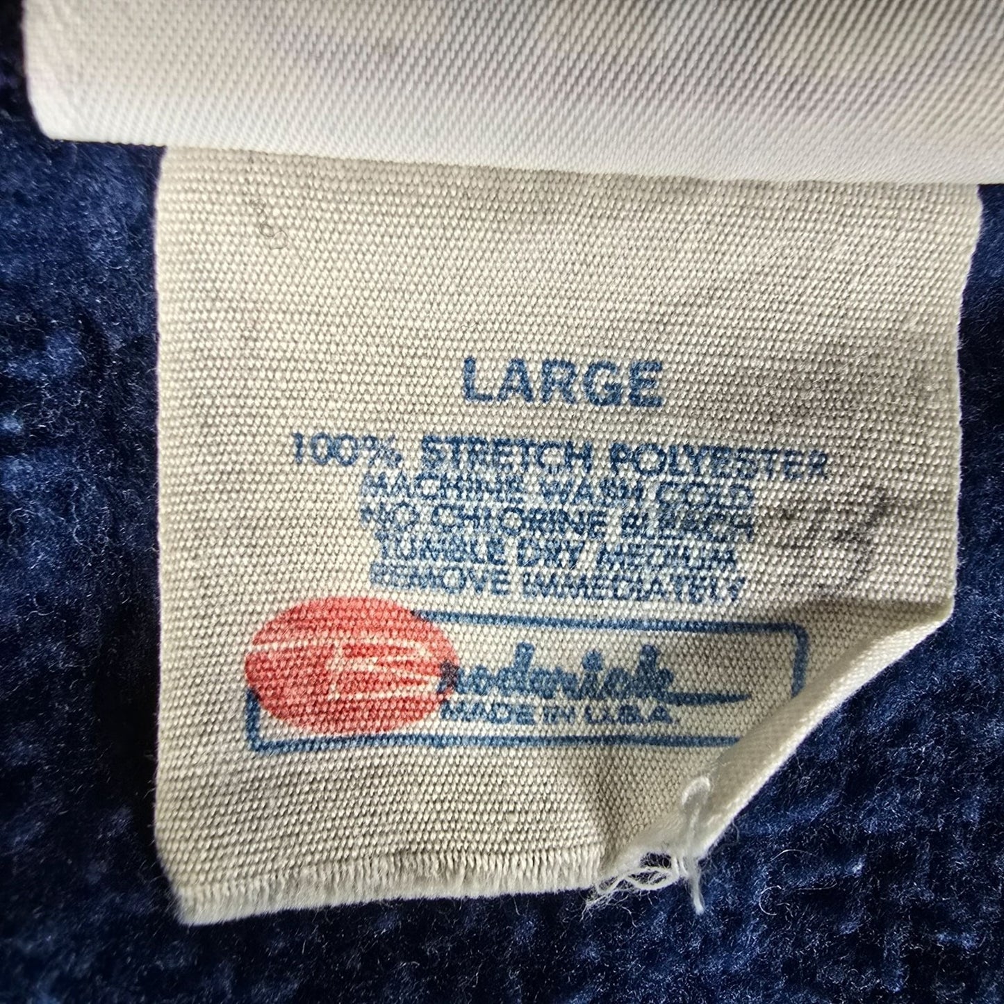 Vintage 1980s Broderick Penn State Talon Zipper Navy Track Jacket (Medium)
