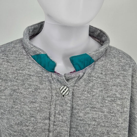 Vintage 80s/90s "be in the current seen" Geometric Gray Oversized Jacket (OSFA)