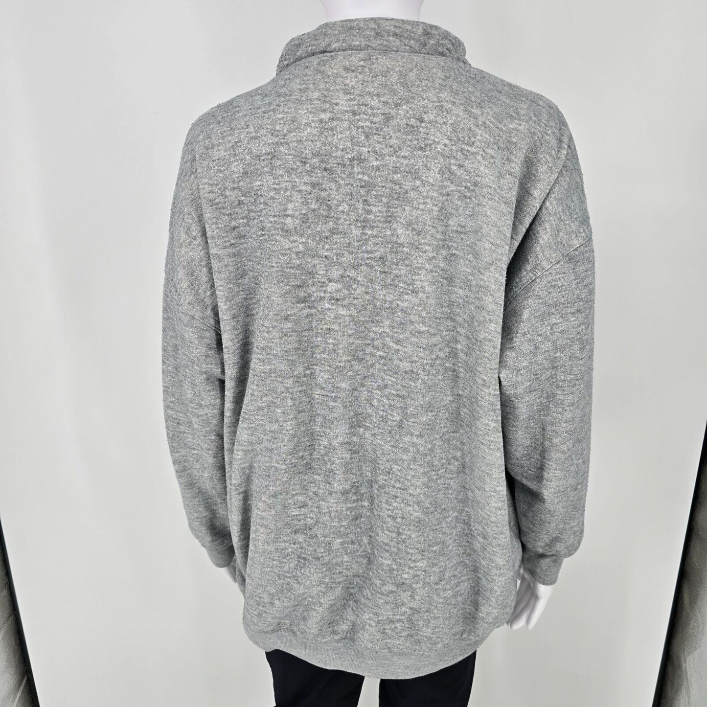 Vintage 80s/90s "be in the current seen" Geometric Gray Oversized Jacket (OSFA)