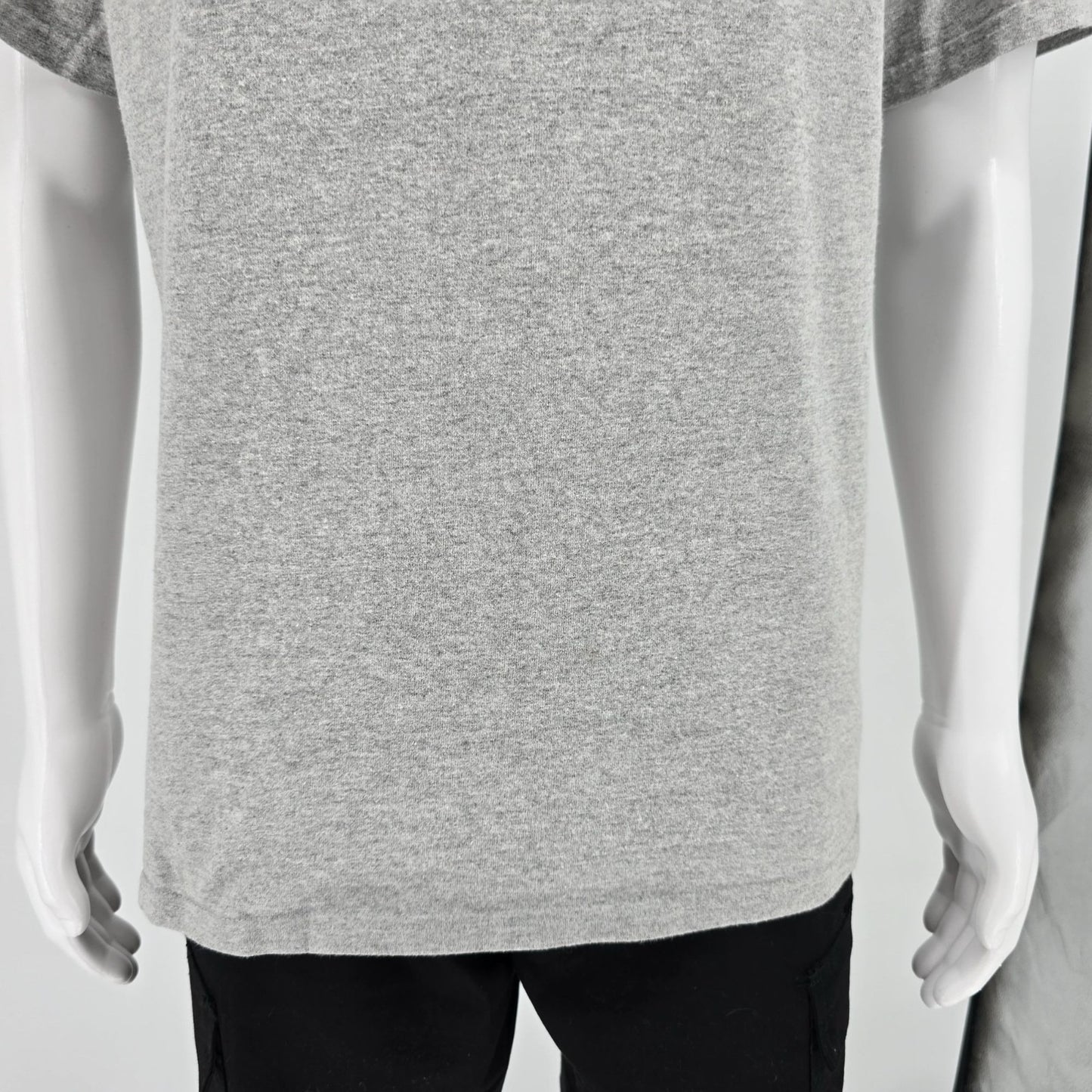 2020 Champion Photo-Real Jocktag Heritage Tee Oxford Gray T-Shirt (L) *Flaws