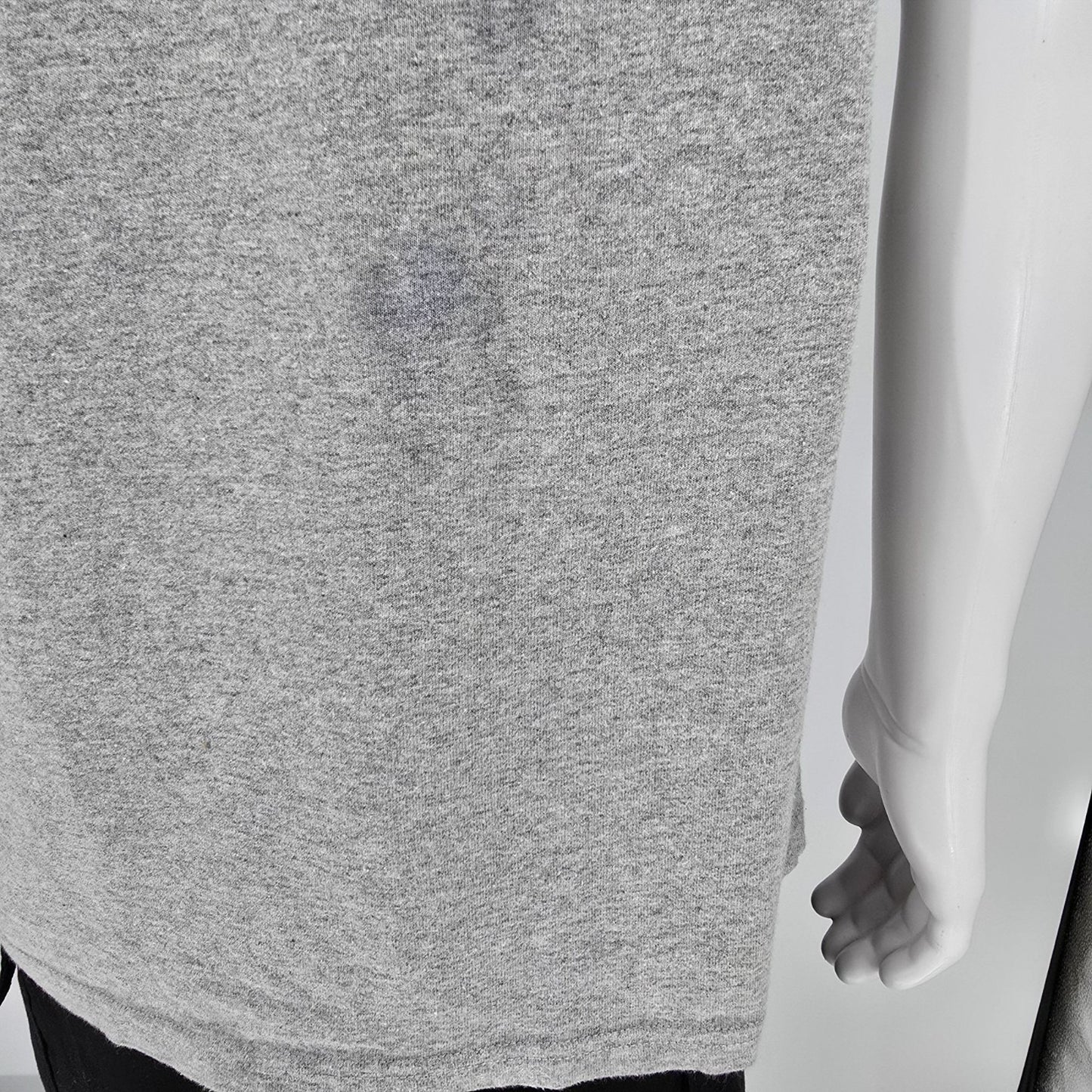 2020 Champion Photo-Real Jocktag Heritage Tee Oxford Gray T-Shirt (L) *Flaws