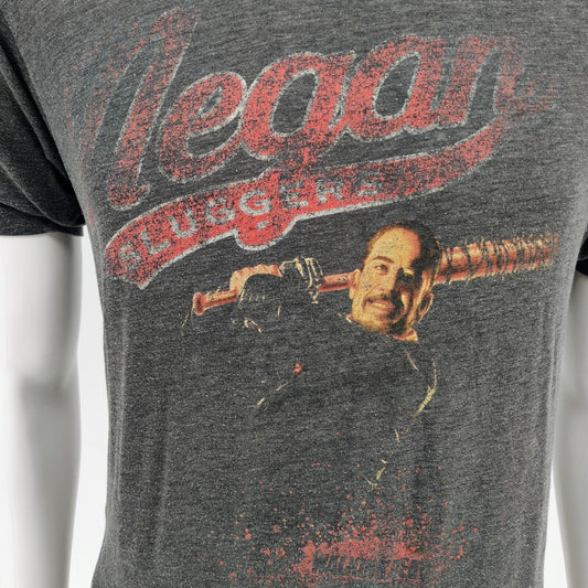 2010s Loot Crate The Walking Dead Negan Sluggers Faded Heather Gray T-Shirt (S)
