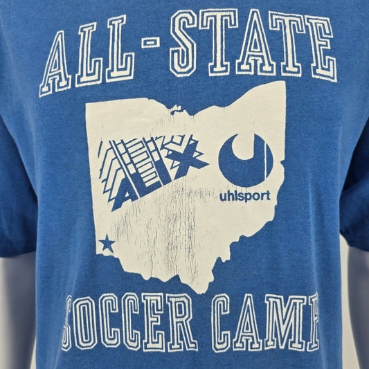 Vintage 1990s Hanes ALIX/Uhlsport Ohio All-State Soccer Camp T-Shirt (L/XL)