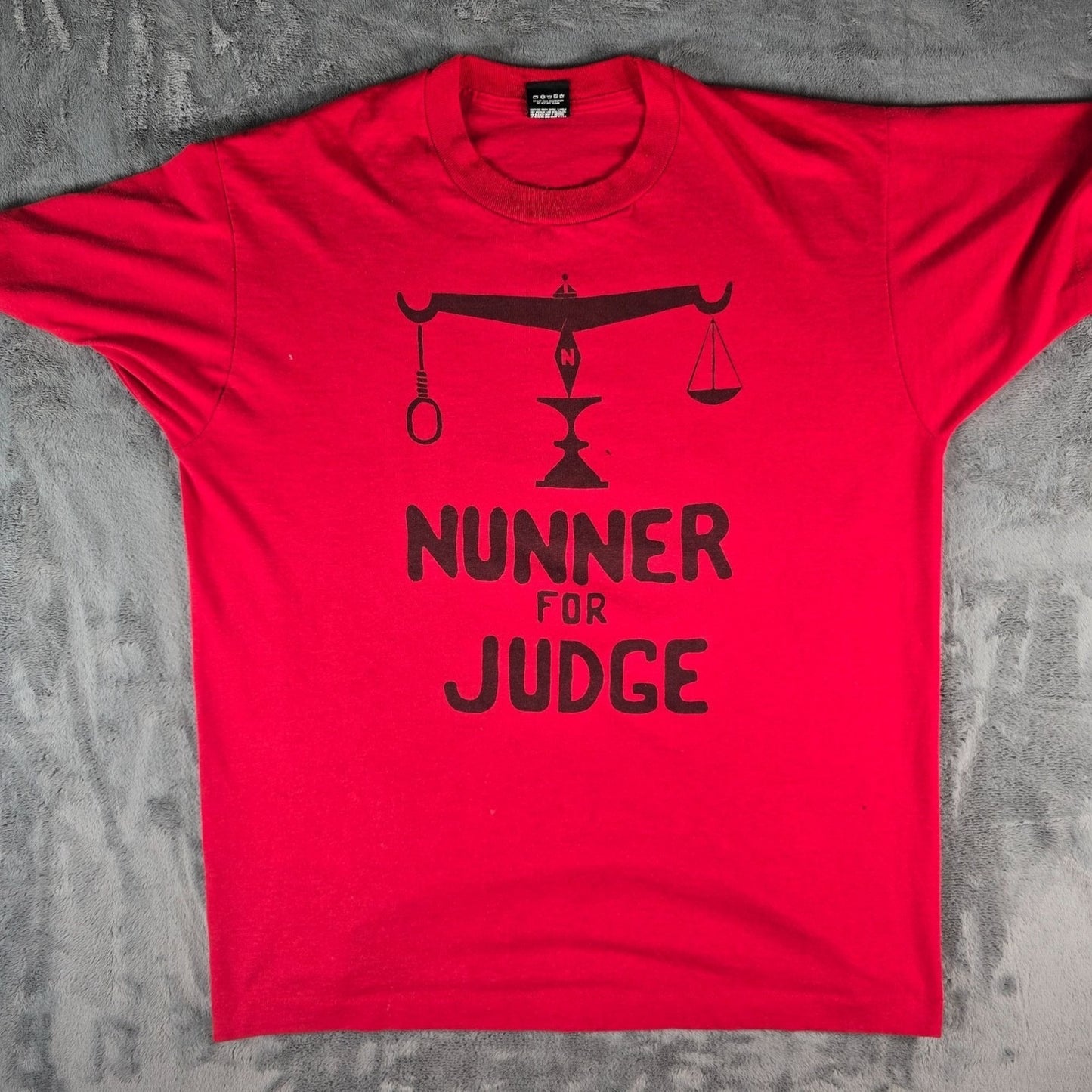 Vintage 1990s "Nunner For Judge" Harrison County Cadiz, Ohio 1992 T-Shirt (XL)