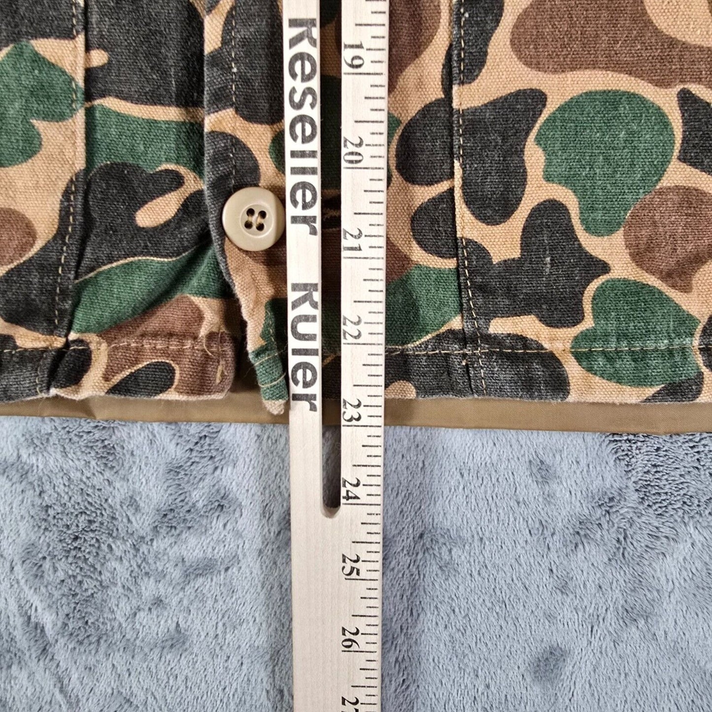 Vintage 1980s Sears Camouflage Nylon Game Pocket Cotton Duck Hunting Vest (M)