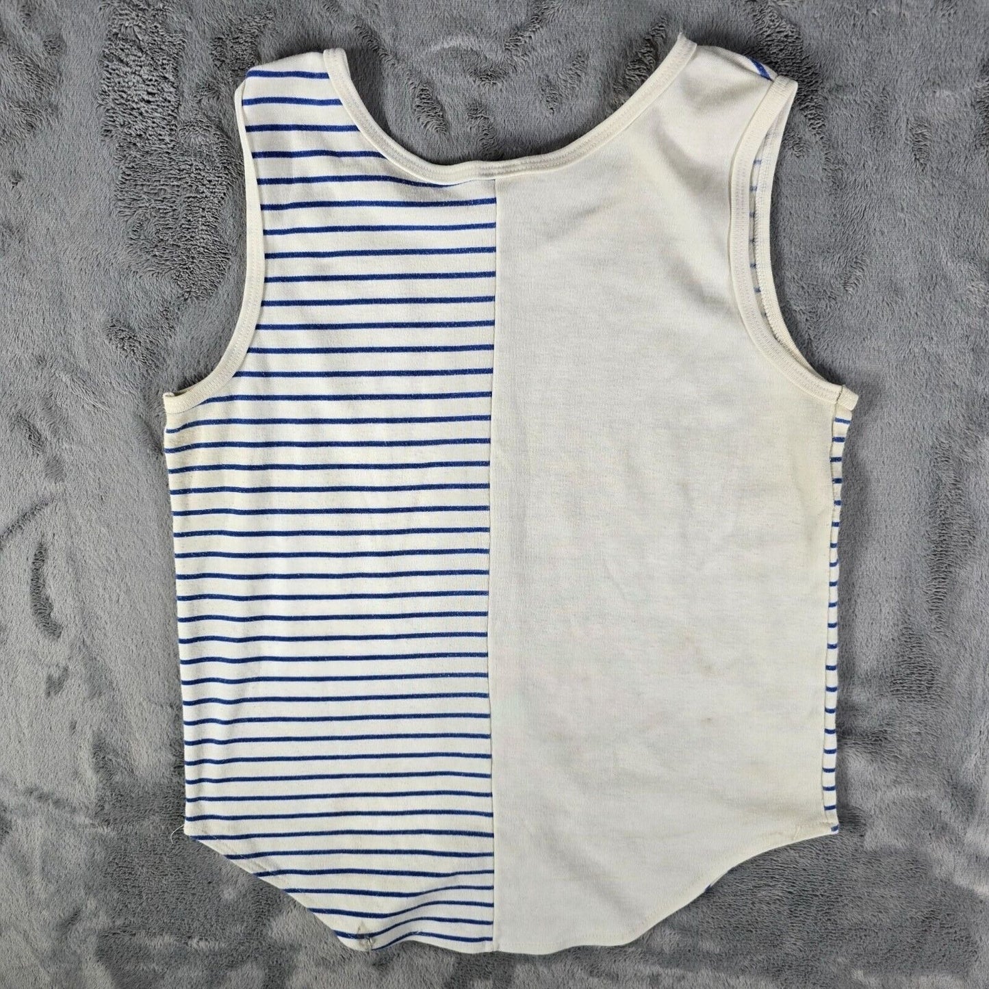 Vintage Distressed 1980s Disney U.S.S. Mickey Nautical Tank Top (Youth Large)