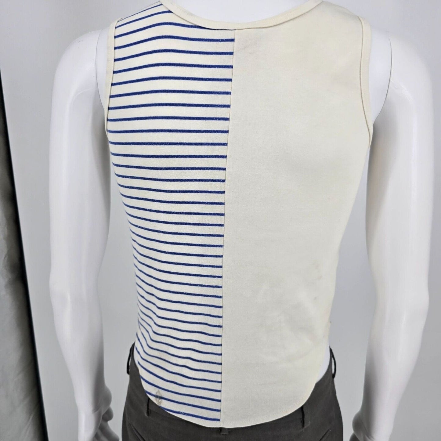 Vintage Distressed 1980s Disney U.S.S. Mickey Nautical Tank Top (Youth Large)